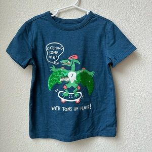 Cat & Jack Dino Skateboard SS T-Shirt - Size XS (4/5)